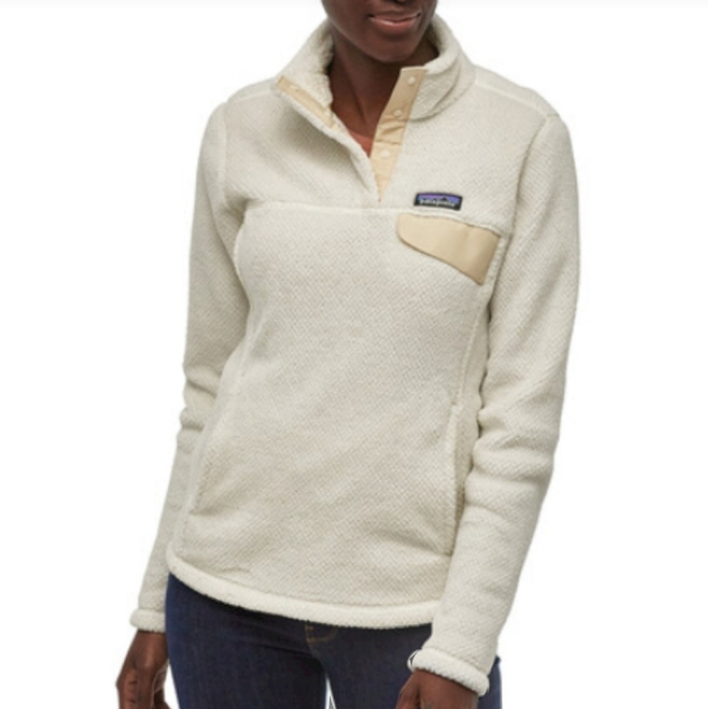 Patagonia Re-Tool Snap-T Cream Wanderlust Pullover Sweater
